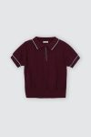 Cullen Knit Top Maroon Depan