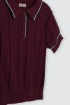 Cullen Knit Top Maroon Depan