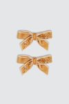Sparkling-Small-Bow-Golden-Hairclip-Pair-depan