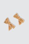 Sparkling-Small-Bow-Golden-Hairclip-Pair-depan