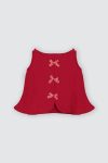 Carols Ribbon Vest Ruby Red Depan
