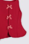 Carols Ribbon Vest Ruby Red Depan