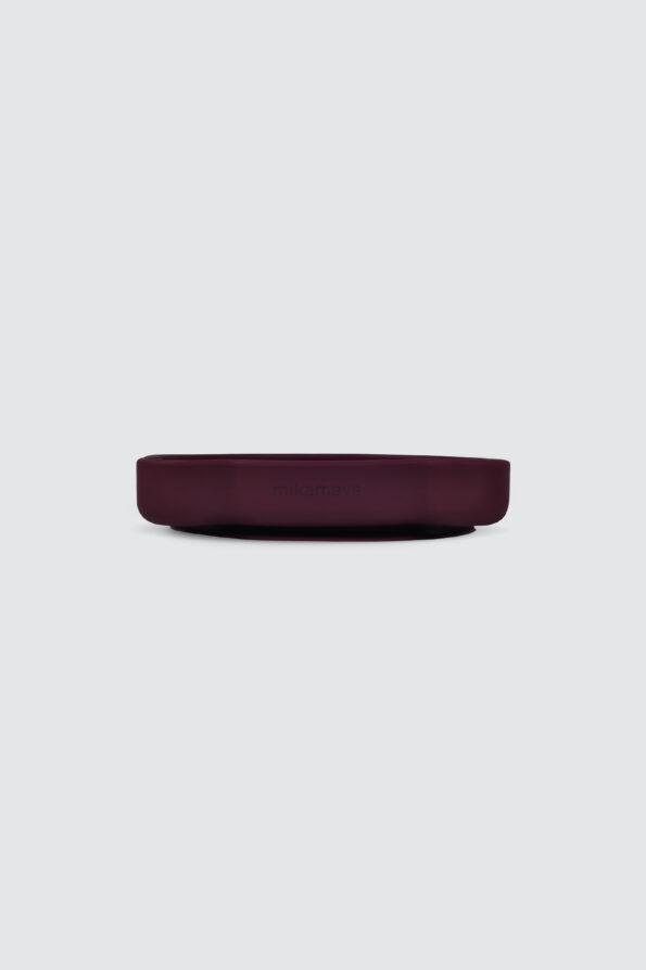 Silicone-Suction-Plate-Bear-Maroon—3