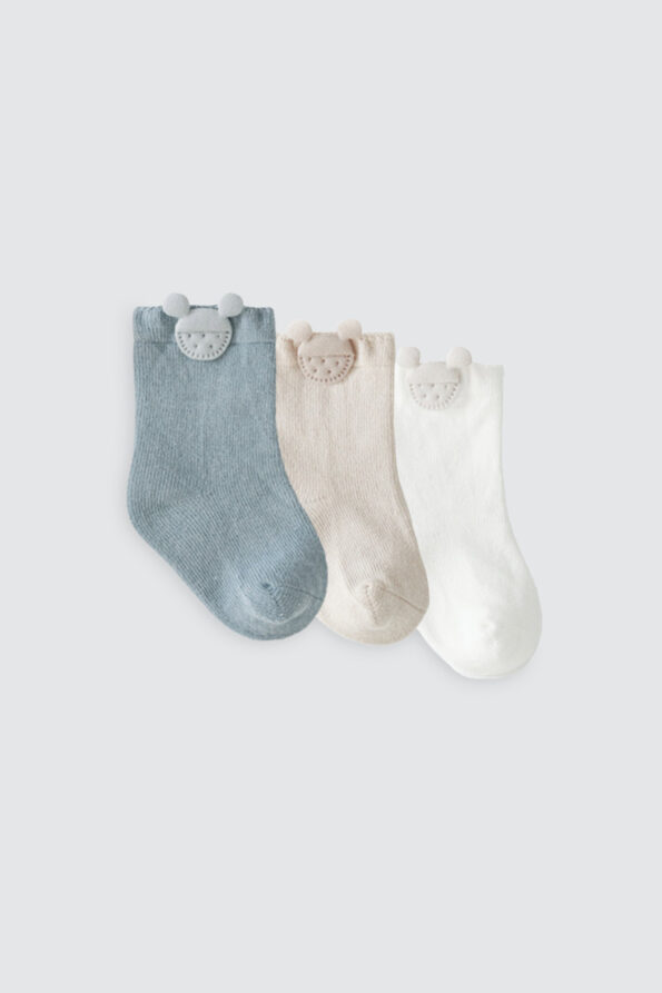 Set of 3 Baby Socks Mice 1
