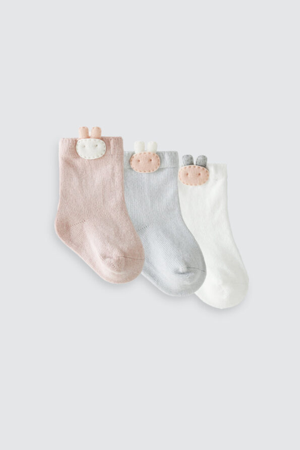 Set of 3 Baby Socks Rabbit 1