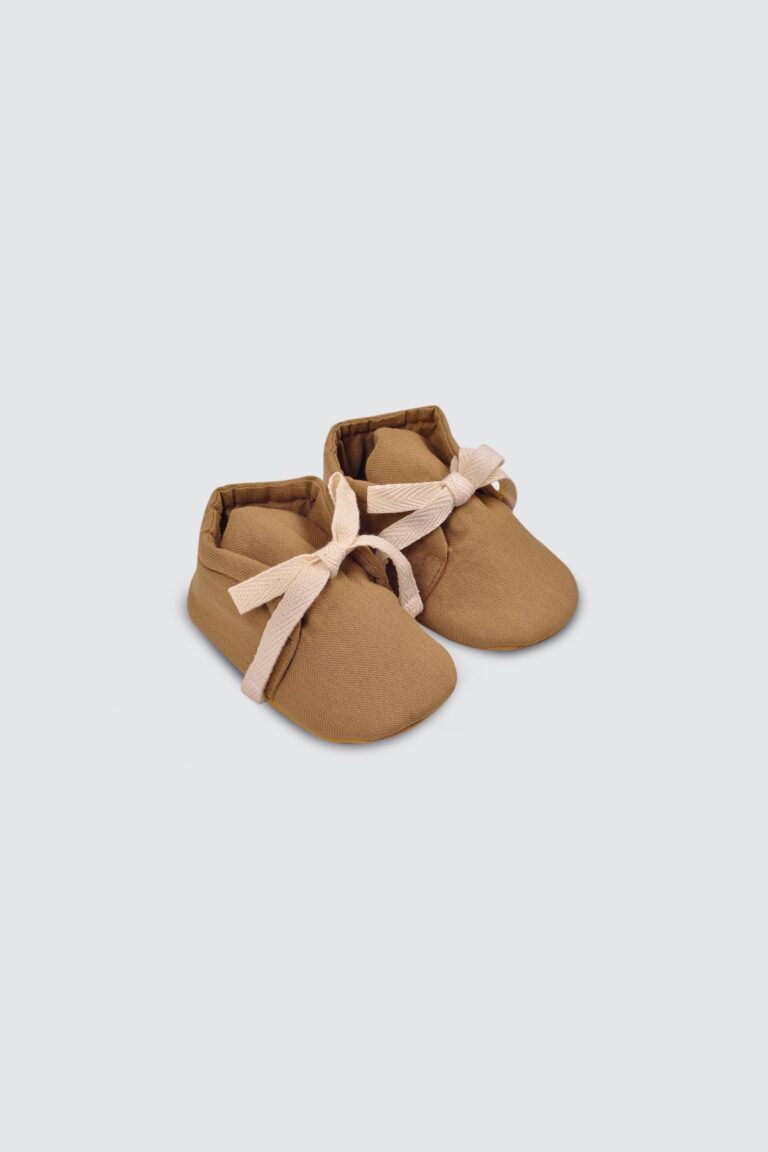 Organic Cotton Hi Top Mini Shoes Mocca Kiddiposh Petita Petito