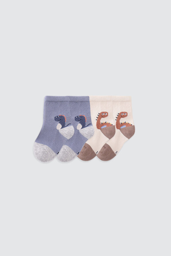 Dino-Socks-Blue-and-Cream-1