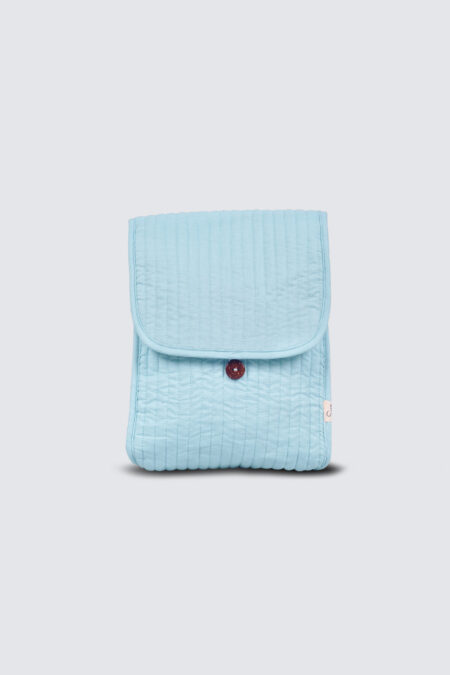 Quilted Backpack Aqua Blue