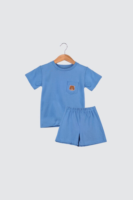 Pocket Tee Set Navy Leopard
