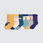 Stego-Yellow-and-Croco-Cream-Socks-1