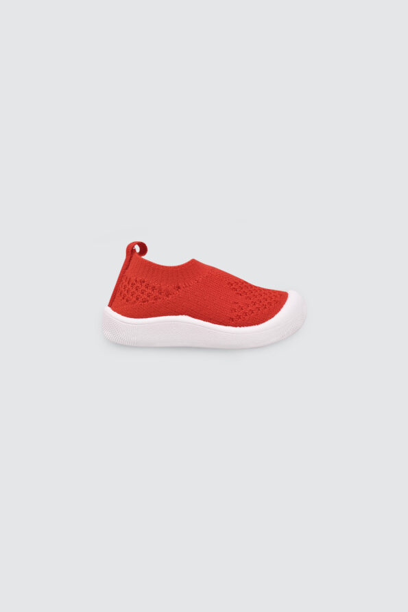BMR-TP-02-Slip-On-Prewalker-Sock-Shoes-Red-1