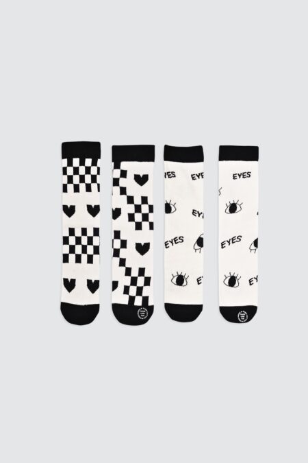 Set of 2 Long Socks Good Old Days V1