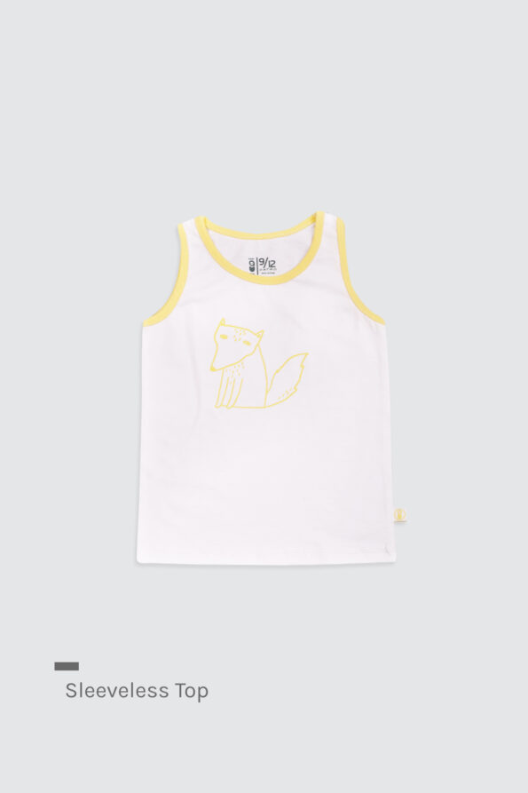 Web—Forest-Sleeveless-Top-Yellow