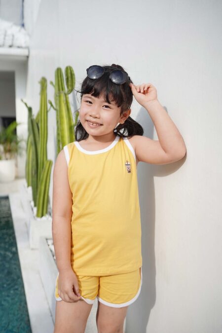 Retro Singlet Set Yellow Boba