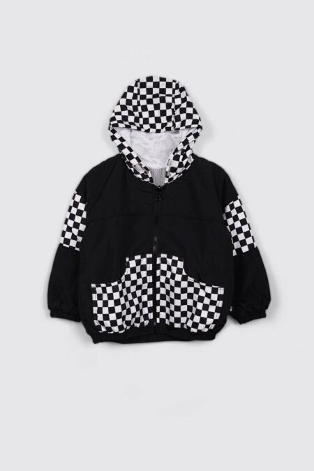 Checkered Windbreaker Jacket