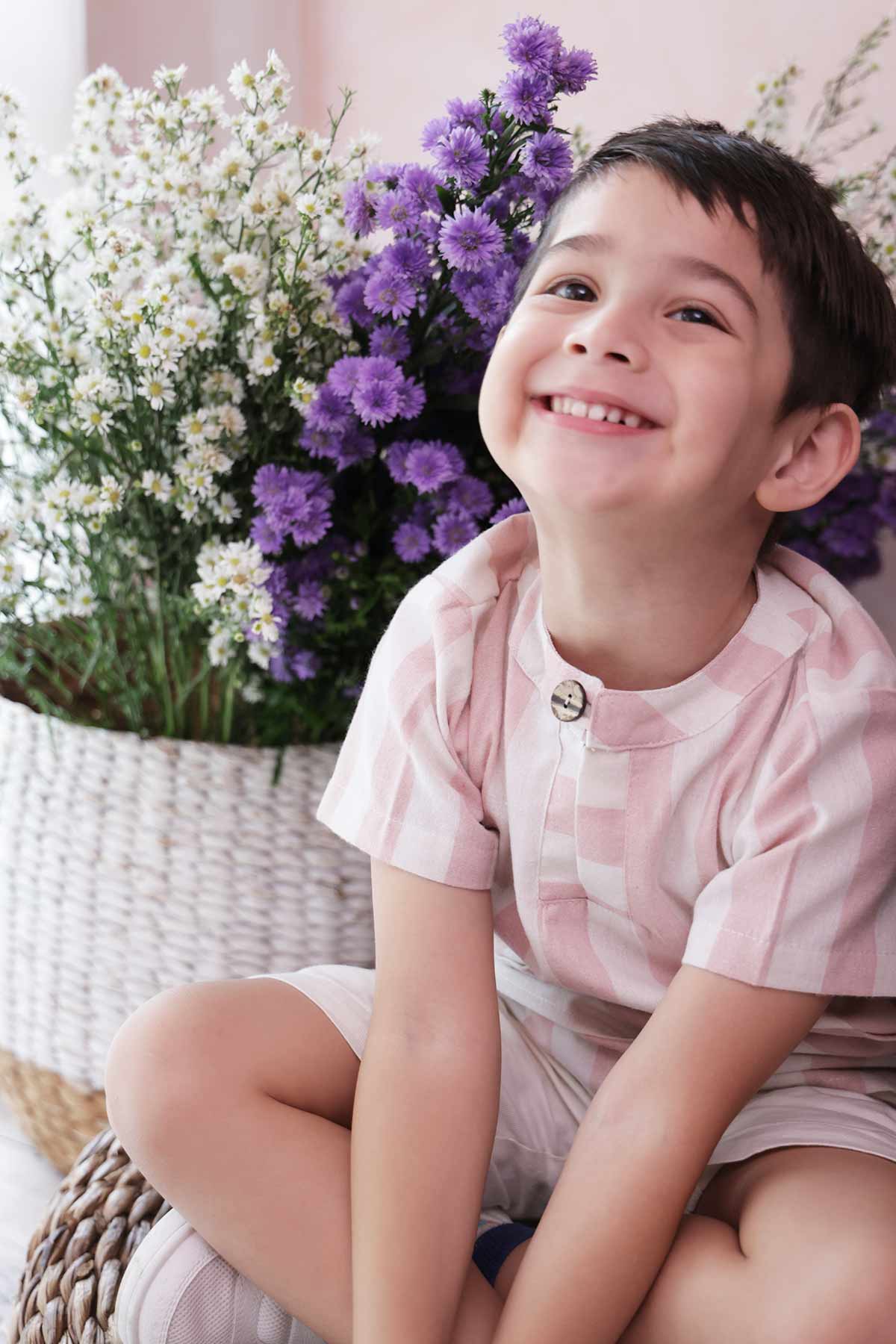 JOEY-STRIPE-TOP---BLUSH--MODEL