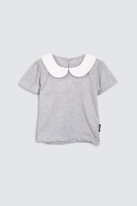Kara Collar Blouse Ash Grey