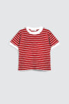 Zoe-Stripe-T-shirt—Maroon—1