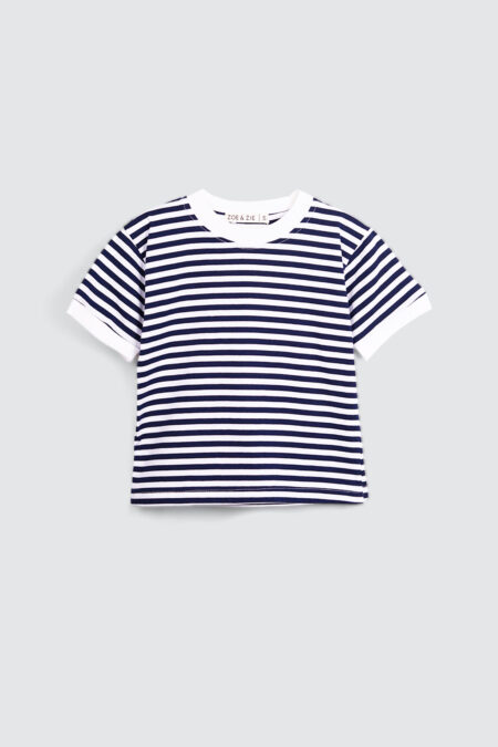 Zoe Stripe T-Shirt Navy