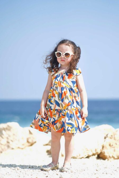 Nola Dress Leaves Model