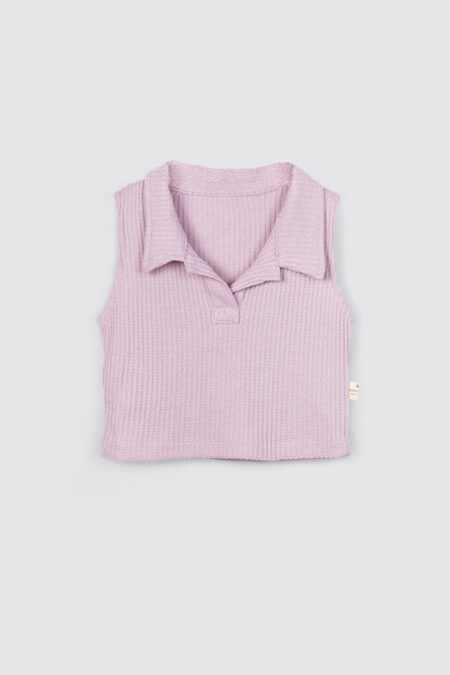 Ivy Collar Top Lilac
