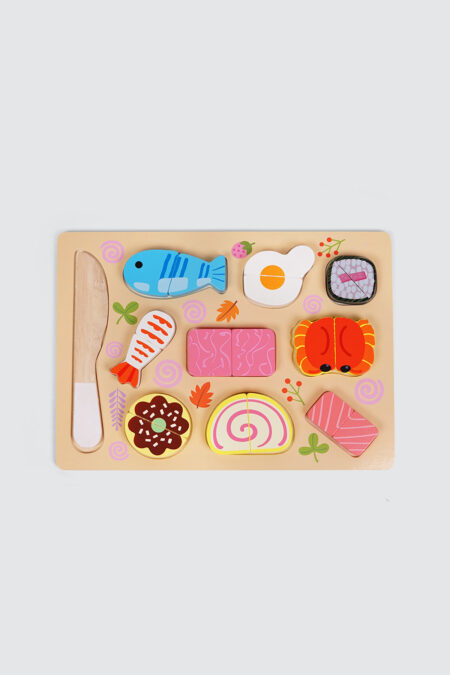 ISAO Montessori Kitchen Cutting Board Pretend Play - Seafood