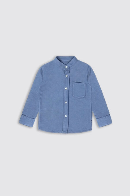 Basic Long Sleeve Shirt Mineral Blue