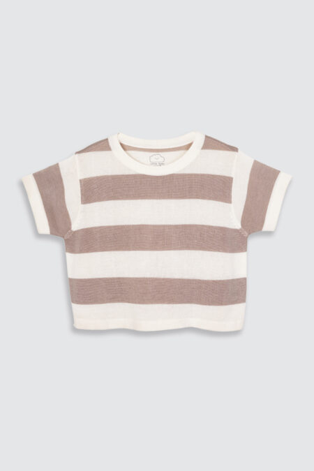 Oversized Big Stripe T-shirt Offwhite-Milo