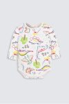 3 Pack Long Sleeve Bodysuit Multi Dino