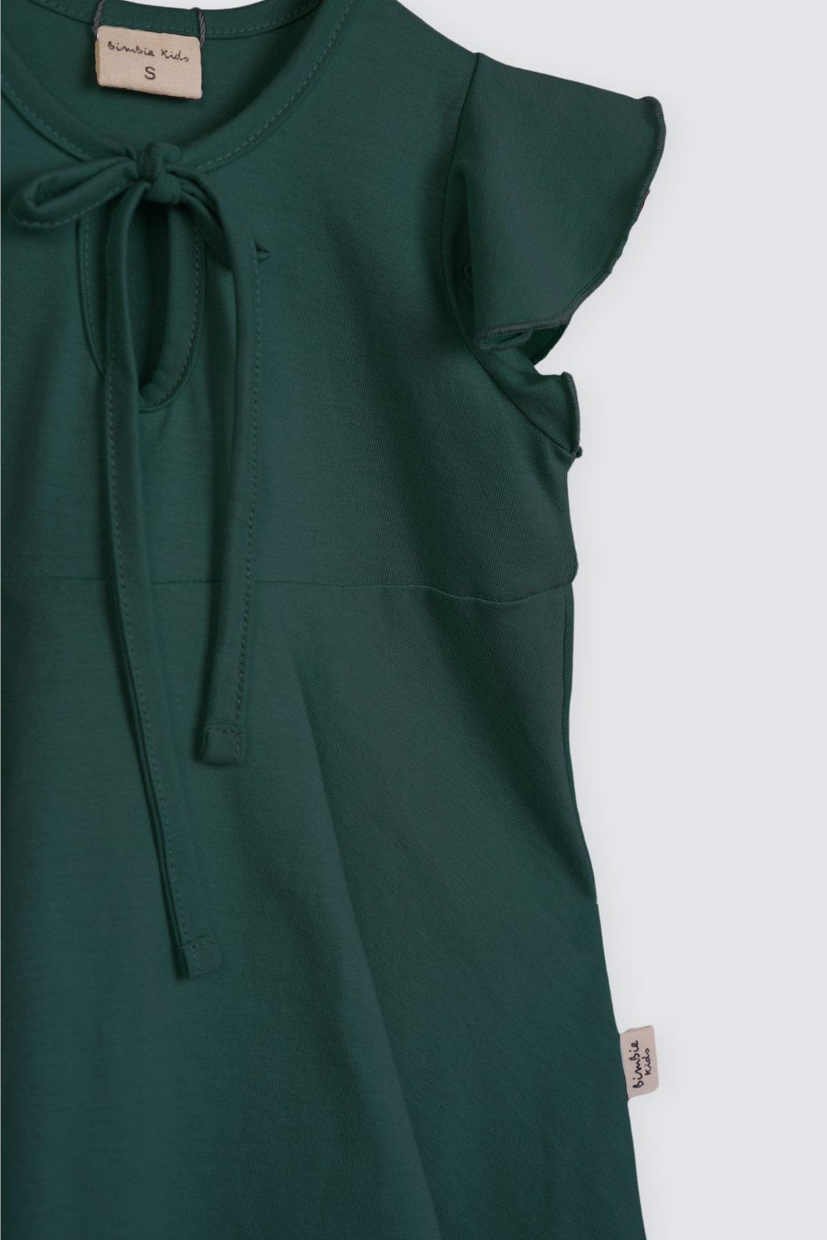 Elena Dress Green Detail
