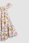 Nola Dress V.2 Flower Yellow On Model