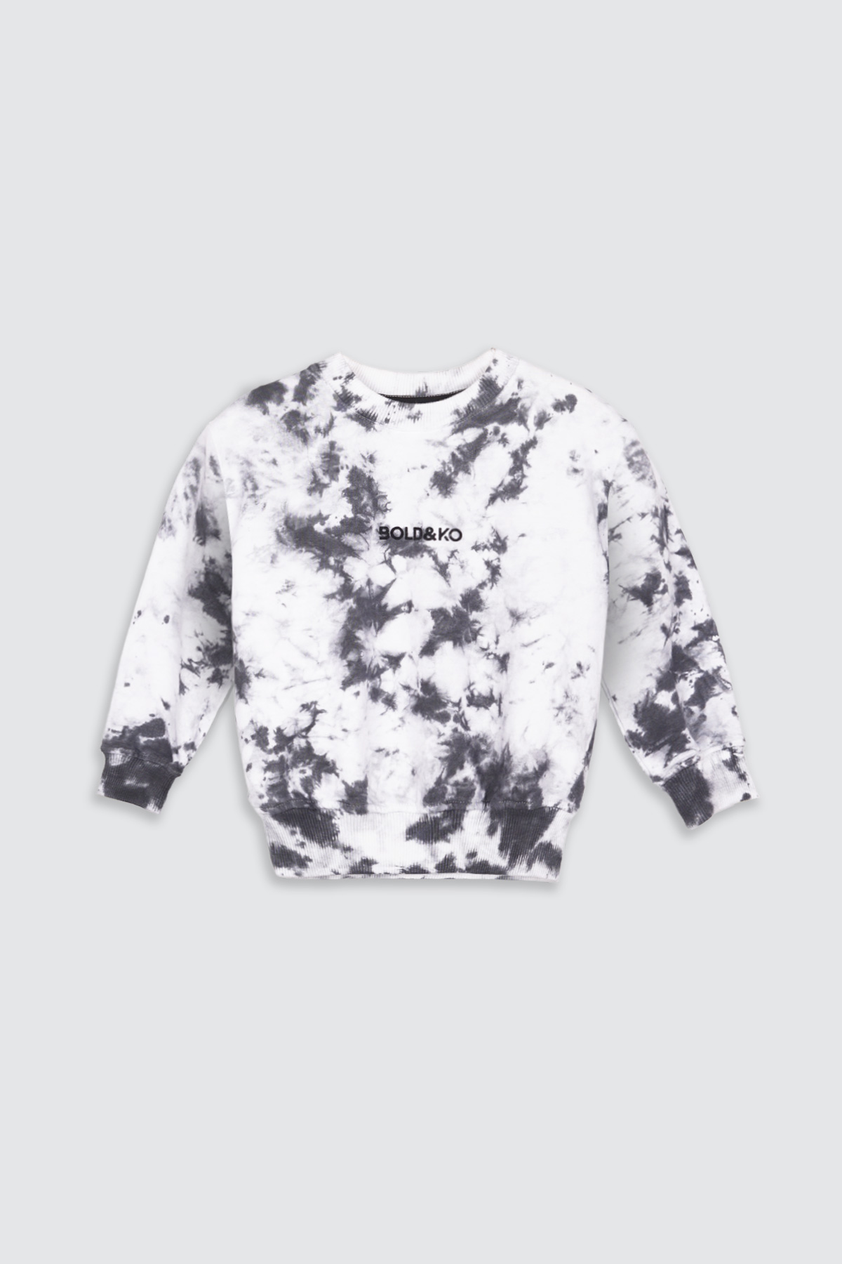Tie Dye Sweater In Black - Depan Black 1
