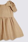 Hailey Bow Dress Sand – On Model