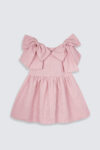 Hailey Bow Dress Pink – On Model
