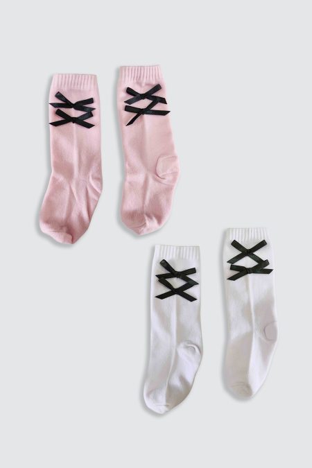 Small Ribbon Coquette Baby Socks Set