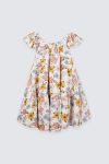 Nola Dress V.2 Flower Yellow On Model