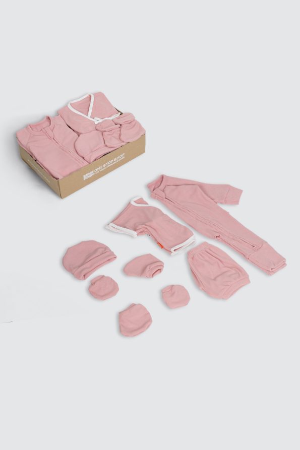 kimono and sleepsuit blush
