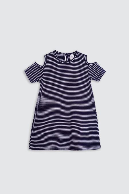 Lala Dress Navy Stripe