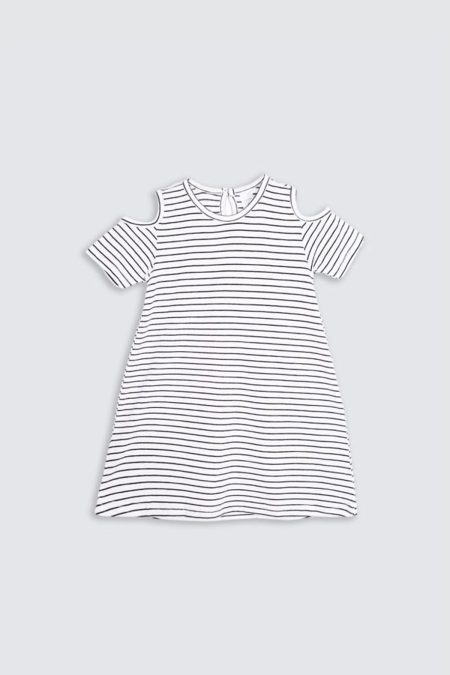 Lala Dress White Stripe