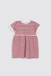 Zie Stripe Dress Maroon Depan