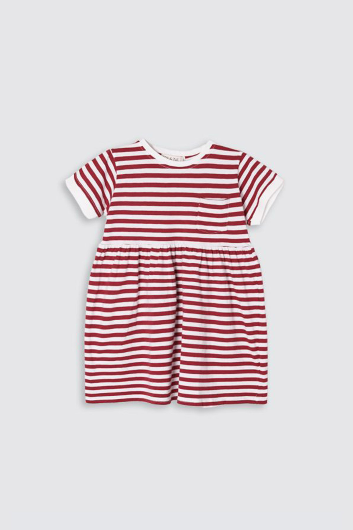 Zie Stripe Dress Maroon Depan zoe zie maroon