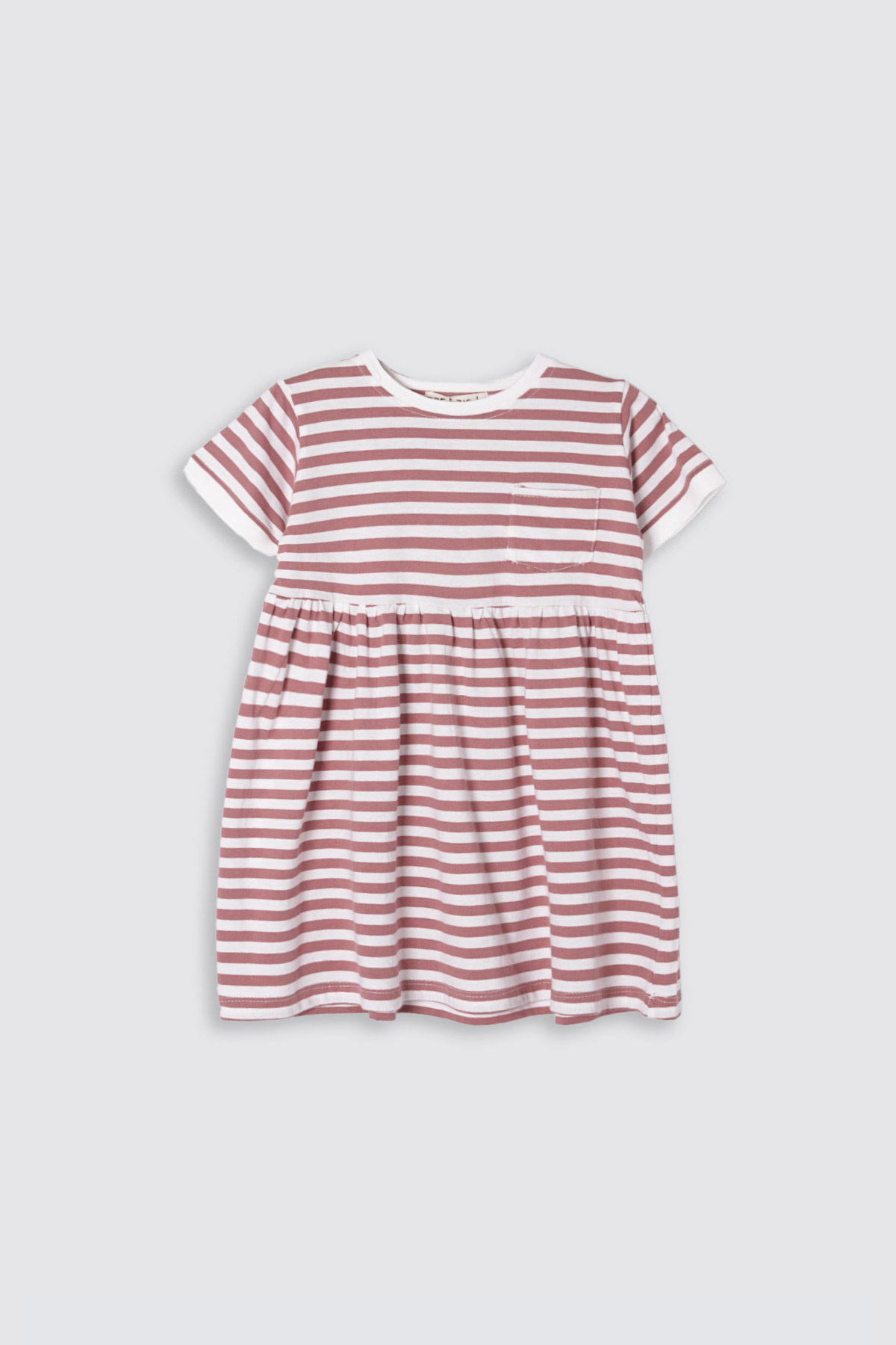 Zie Stripe Dress Pink Depan