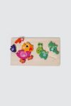 MIYU Montessori Puzzle Set of 2 3D Animal – Lion & Zebra Chicken & Caterpillar – 1