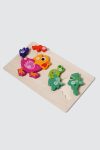 MIYU Montessori Puzzle Set of 2 3D Animal – Lion & Zebra Chicken & Caterpillar – 1