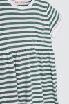 Zie Stripe Dress Green Depan