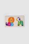 MIYU Montessori Puzzle Set of 2 3D Animal – Lion & Zebra Chicken & Caterpillar – 1
