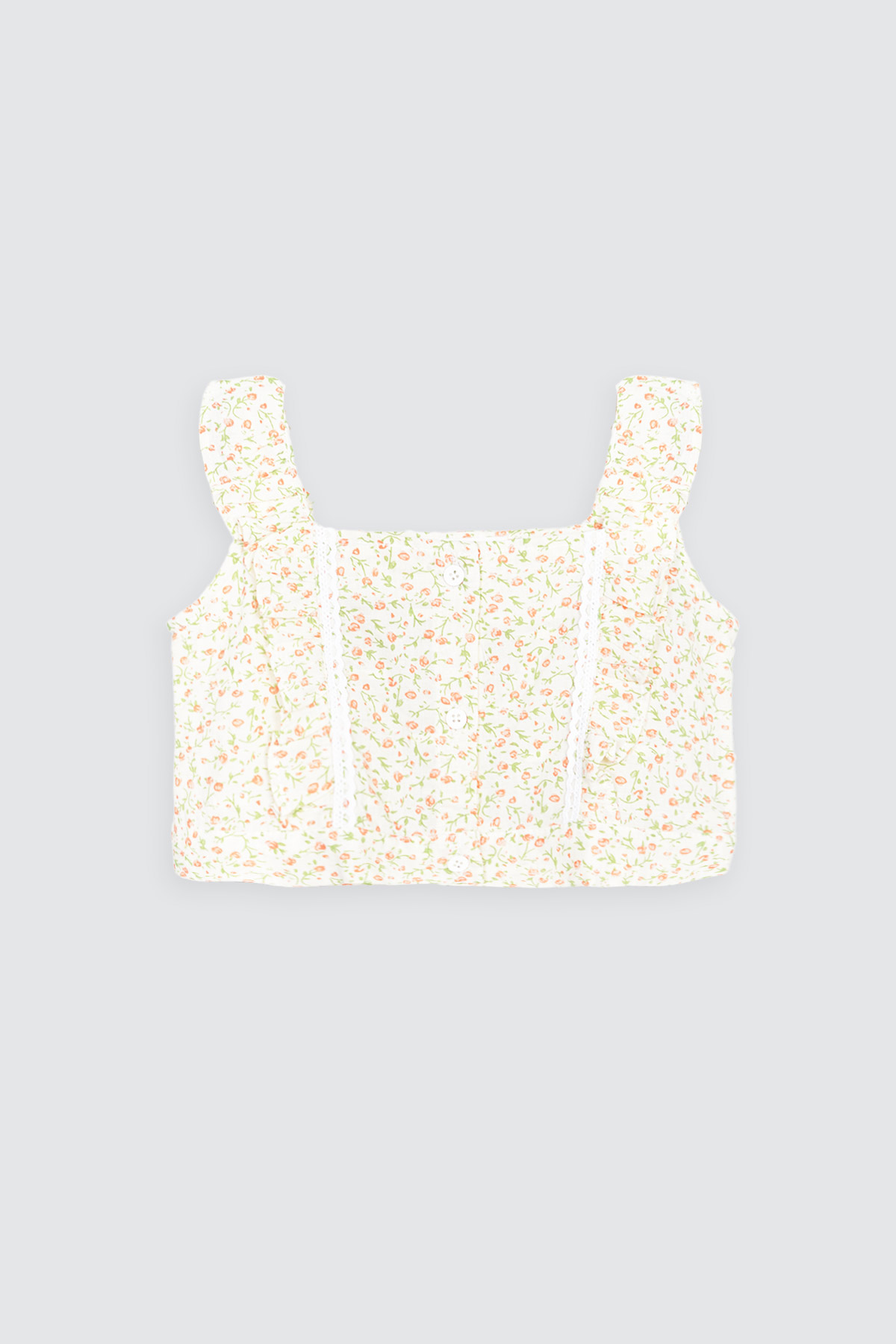 Bella Crop Top Orange Depan