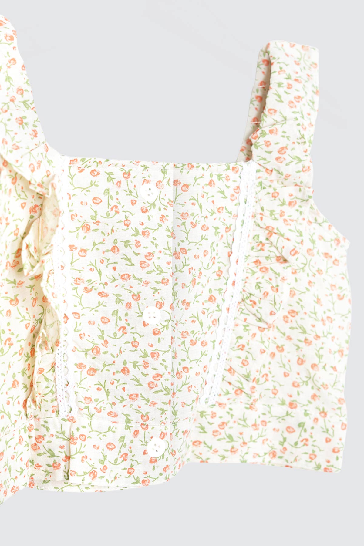 Bella Crop Top Orange Detail