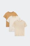 3 Pack Basic Tees Brown