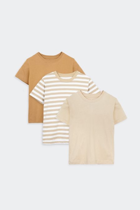 3 Pack Basic Tees Brown